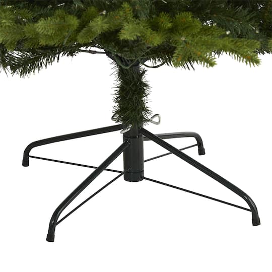 8ft. Pre-Lit Belgium Fir Artificial Christmas Tree, Clear LED Lights